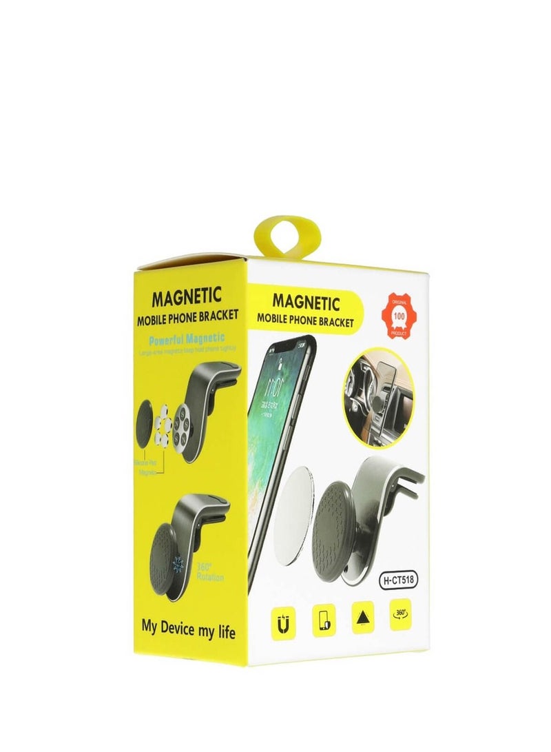 Car holder Magnetic Holder H-CT518 in deflector (Black) - Image 3