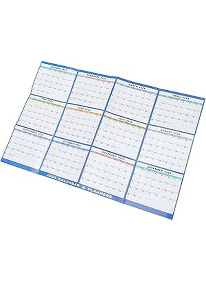 Large Dry Erase Wall Calendar 2024 Double Sided Laminated Monthly Planner For Home Office - Image 1