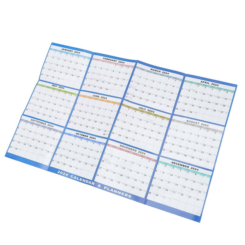 Large Dry Erase Wall Calendar 2024 Double Sided Laminated Monthly Planner For Home Office - Image 2