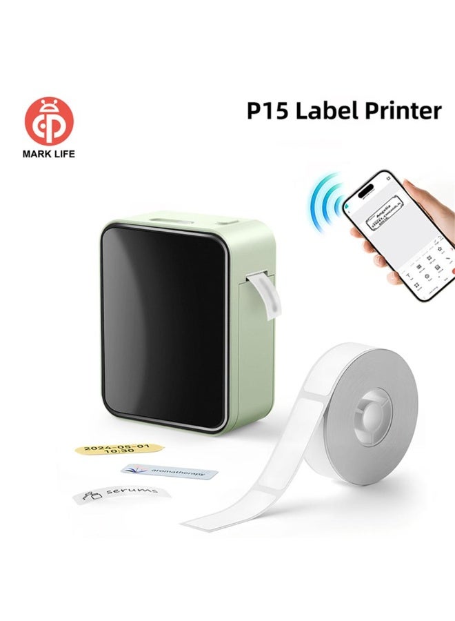 Marklife P15 Mini Portable Thermal Printer Wireless Bluetooth-compatible Label Tag for Home Office Labeling Sticker Machine - Image 1