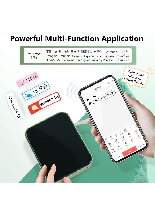 Marklife P15 Mini Portable Thermal Printer Wireless Bluetooth-compatible Label Tag for Home Office Labeling Sticker Machine - Image 3