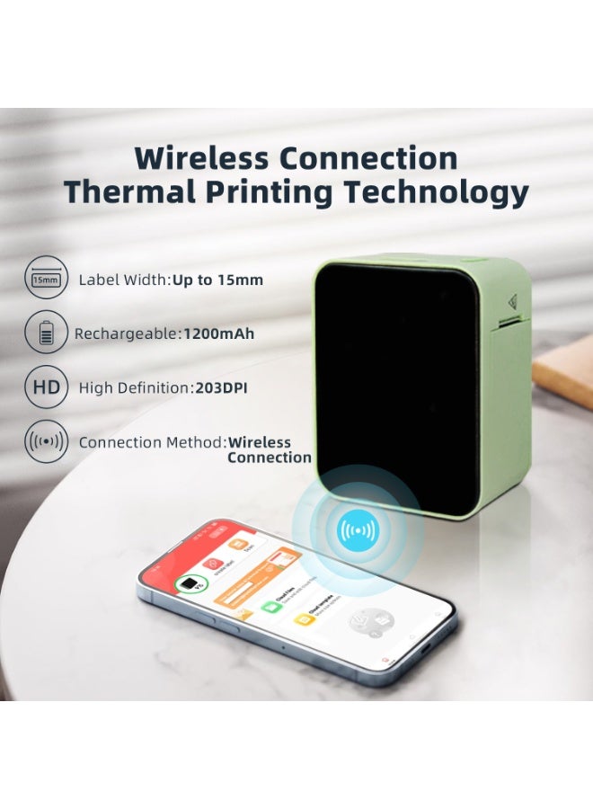 Marklife P15 Mini Portable Thermal Printer Wireless Bluetooth-compatible Label Tag for Home Office Labeling Sticker Machine - Image 2