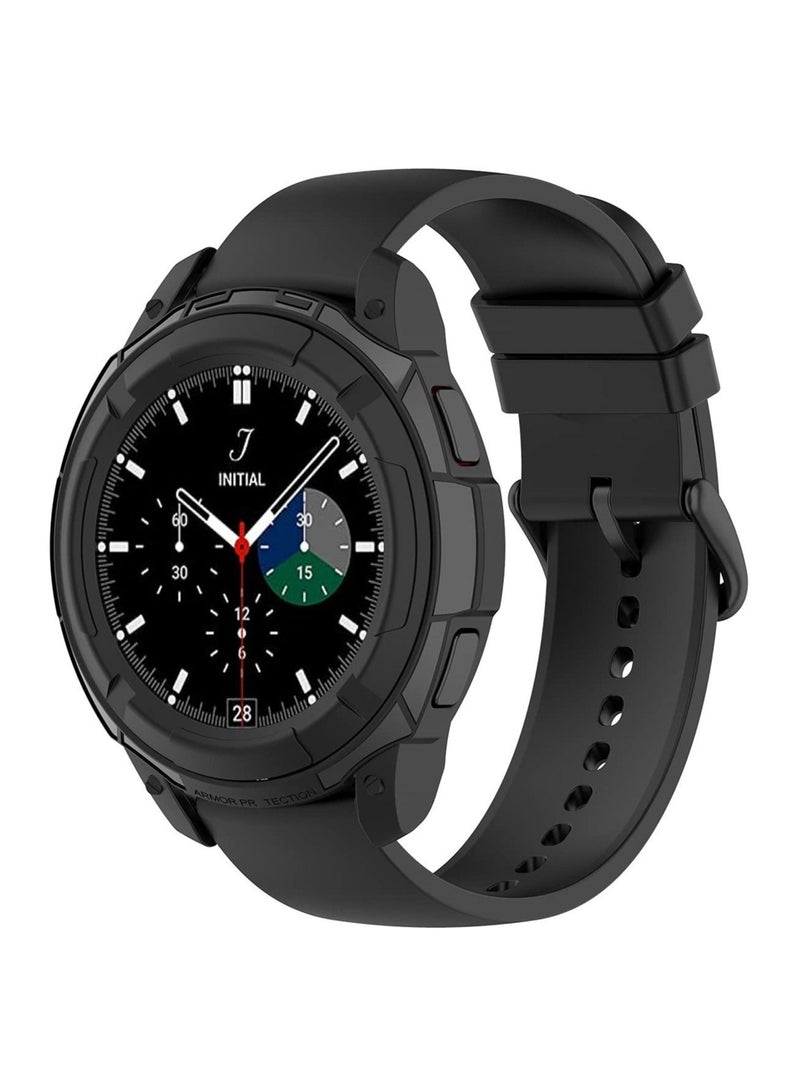 Captaintech Watch Case Cover Compatible with Samsung Galaxy Watch 4, Protector with rotating bezel, Accessories Bezel Ring Frame Protector (46MM, Black) - Image 4