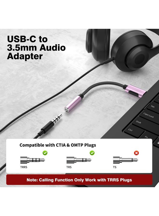 APETOO محول USB C إلى 3.5 مم للصوت لجهاز Galaxy S25/S24 نوع C إلى جاك سماعة الرأس 24bit/96kHz كابل DAC HiFi لجهاز iPhone 17 16 15 Plus/Pro Max iPad A16، Galaxy S23 S22 S21 Ultra، Pixel 9 - Image 4