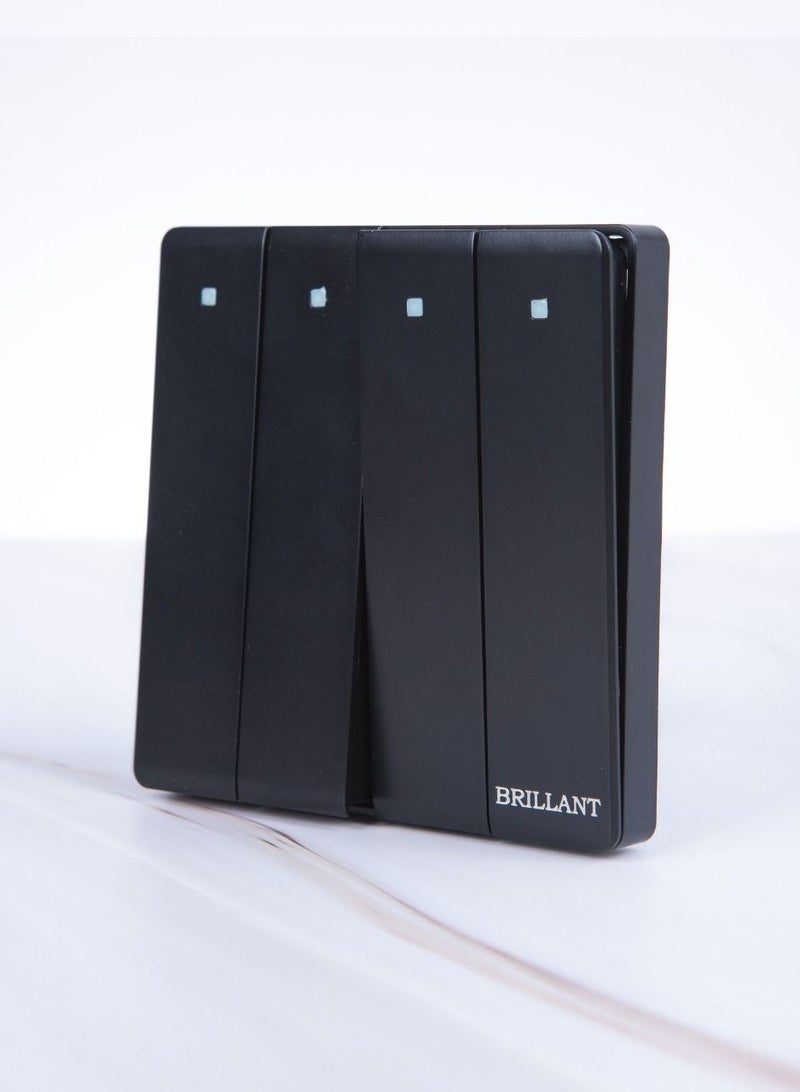 BRILLANT Steering Wheel Switch Quadruple Modern Black Brilliant 