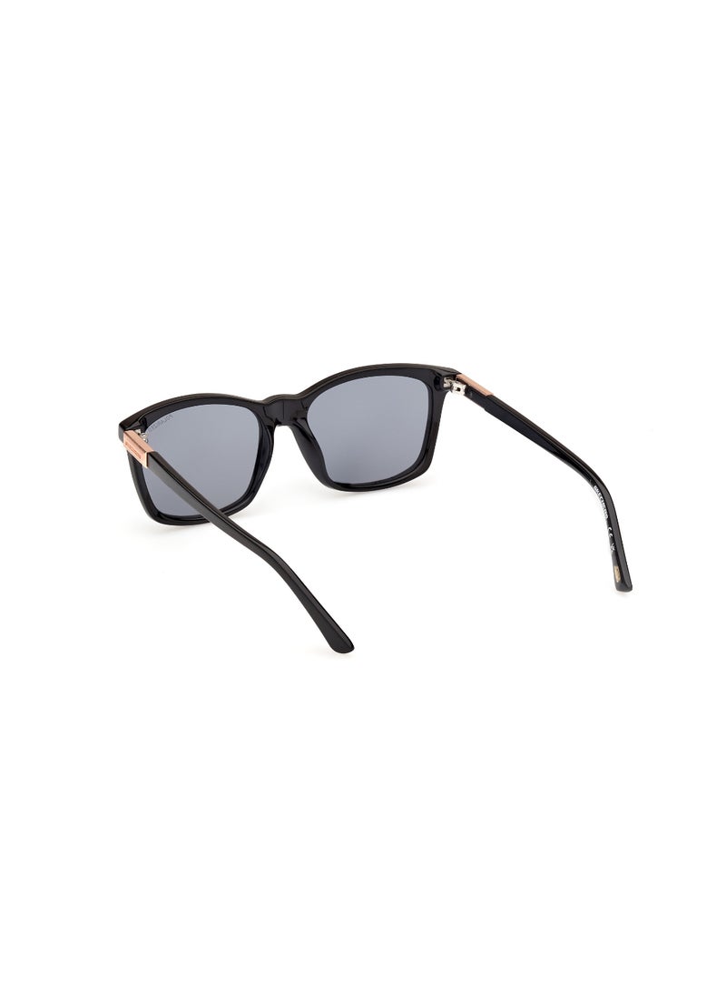 SKECHERS Women's Square Shape  Sunglasses SE636001D54 Lens Size: 54 Millimeter - Shiny Black - Image 5