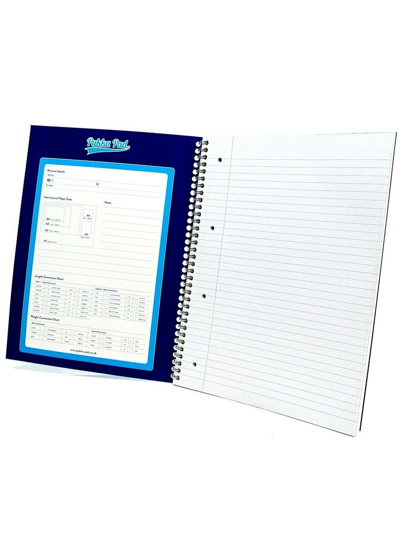 Pukka Pad Vouge A4 Jotta Notebook Perforated Ruled 80gsm 200pp - Blue - Image 4