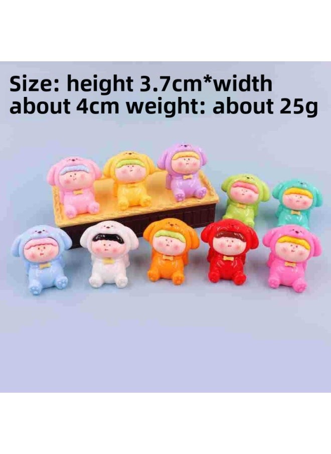 Generic Shake The Sound Of Live Explosions Push Push Music Remove Blind Bag To Touch Resin Ornaments Three-dimensional Plane Miniature Small Animal Adorable Grains-Color:[solid Color] Ge You Lying Li Four-Specifications:Bulk (single)  - Image 1