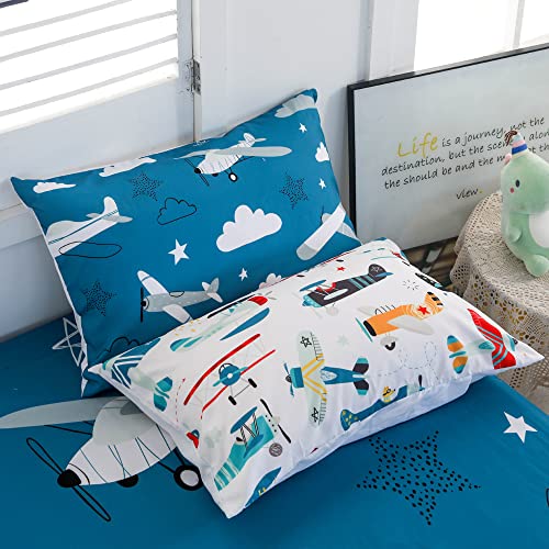 Yasida 7 Piece Airplane Comforter Set for Kids - Full Size Bed in a Bag - Microfiber Bedding for All Season (1 Comforter, 1 Flat Sheet, 1 Fitted Sheet, 4 Pillowcases) - Image 5
