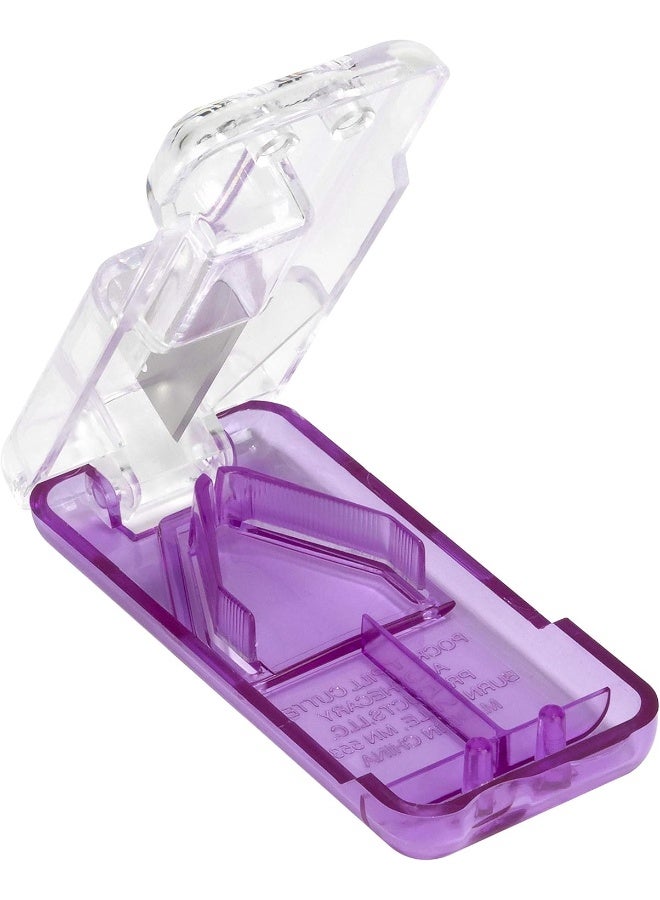 Ezy Dose Pill Cutter and Splitter with Dispenser, Cuts Pills, Vitamins, Tablets, Stainless Steel Blade, Travel Sized, Colors May Vary - Image 1