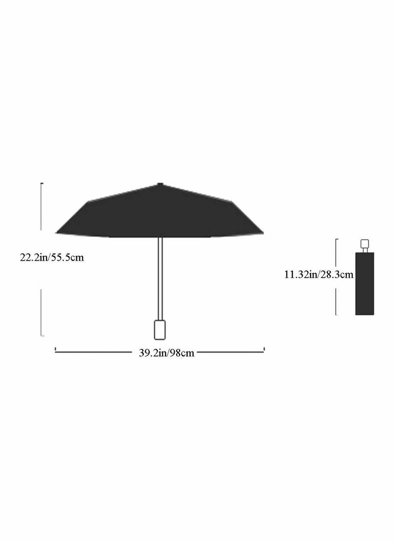 SYOSI - Windproof Travel Umbrella, Automatic Open Umbrella, Small Compact Light, Cartoon Waterproof and UV, Strong Steel Shaft, Mini, Folding and Portable for Girls Boys Kids and Women - Image 1