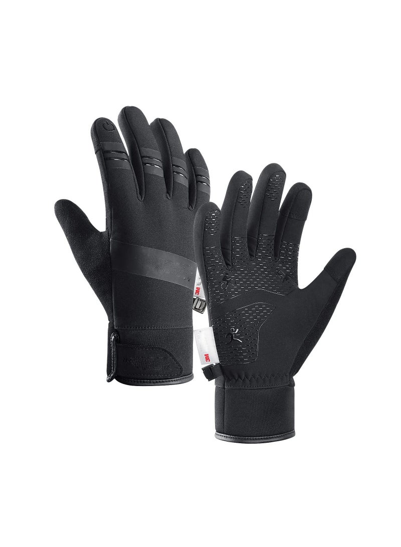 SYOSI 10℉ Winter Warm Gloves, Waterproof Windproof Touch Screen Gloves, Men Women Cold Weather Thermal Gloves, for Outdoor Sports, Cycling, Driving, Hiking, Running, Golfing, Fishing, Shooting(M) - Image 1