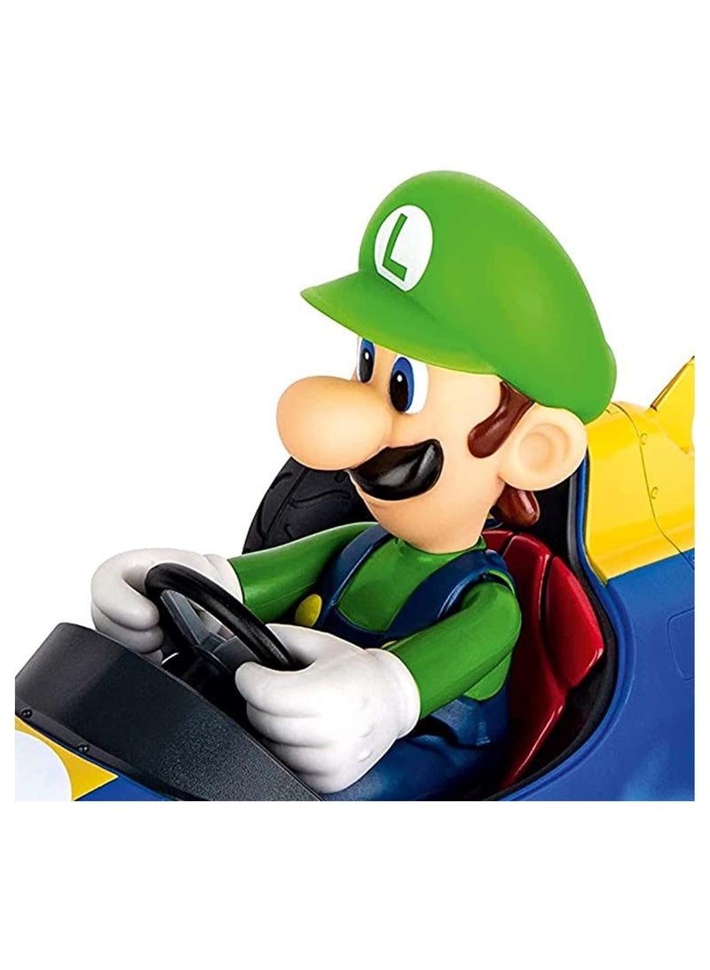 كاريرا آر سي نينتندو ماريو كارت ماخ 8 مع لويجي | سيارة تعمل بالتحكم عن بعد | متعة داخلية وخارجية | ميني آر سي ماريو كارت للأطفال والكبار | سهل الحمل - Image 4