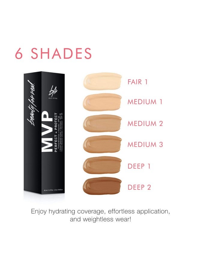 Beauty For Real Mvp Tinted Moisturizer & Concealer Medium 3 Also Acts As A Primer Spf 25 Sunscreen & Complexion Perfector Anti Aging Hydration & Coverage 1.5 Fl Oz - Image 5