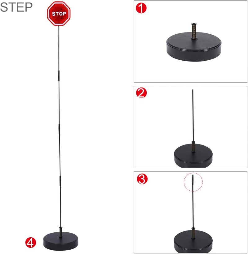 Haofy LED Stop Sensor, Auto Flashing Parking Detector with Adjustable 4 Section Poles and Weighted Base, for Garage Vehicle Safety - Image 2
