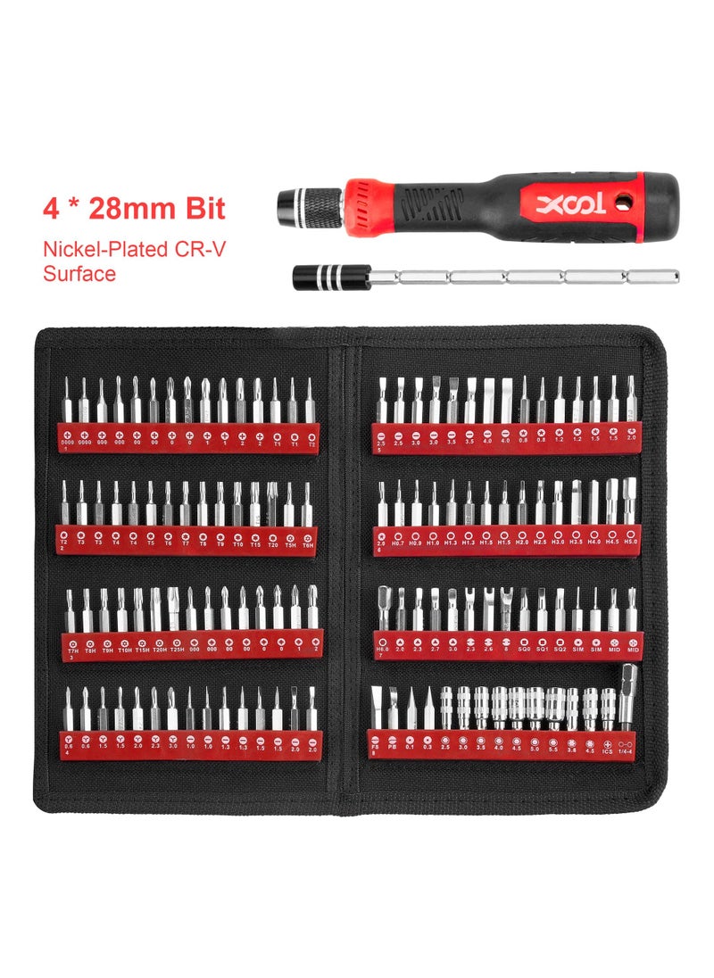XOOL 200 in 1 Precision Screwdriver Set, Electronics Repair Tool Magnetic Driver Kit with 164 Bits for Phone, MacBook, Computer, Laptop, PC, Tablet, PS4, Xbox, Nintendo, Game Console Red  - Image 5