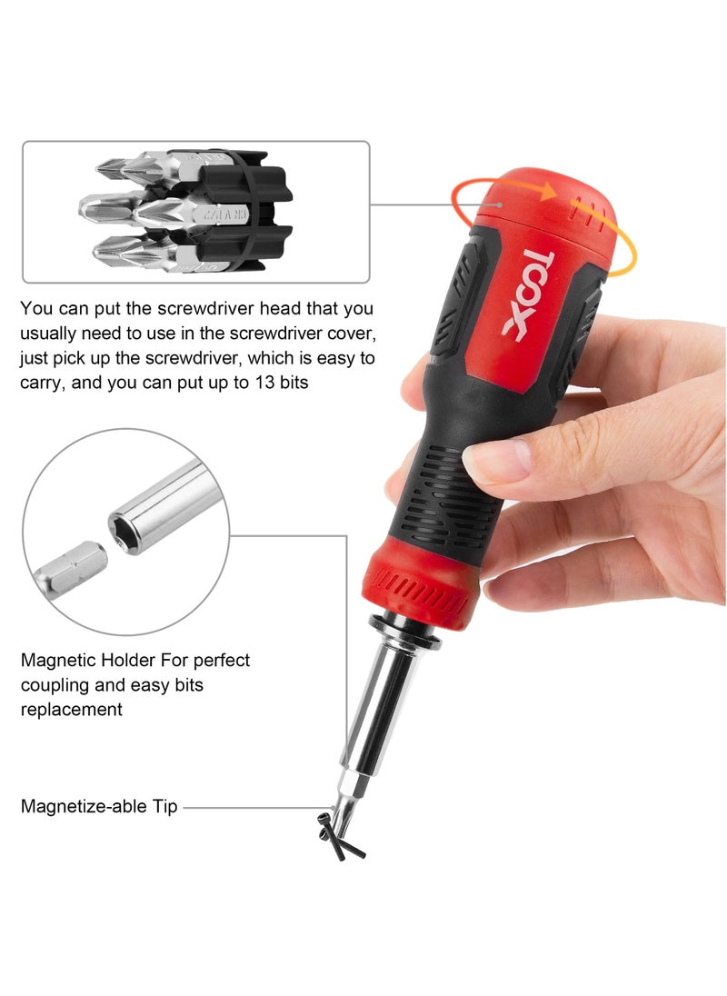XOOL 200 in 1 Precision Screwdriver Set, Electronics Repair Tool Magnetic Driver Kit with 164 Bits for Phone, MacBook, Computer, Laptop, PC, Tablet, PS4, Xbox, Nintendo, Game Console Red  - Image 2