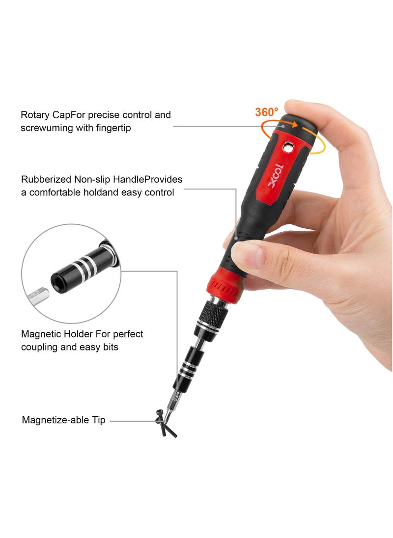 XOOL 200 in 1 Precision Screwdriver Set, Electronics Repair Tool Magnetic Driver Kit with 164 Bits for Phone, MacBook, Computer, Laptop, PC, Tablet, PS4, Xbox, Nintendo, Game Console Red  - Image 4