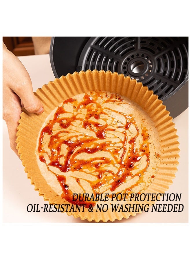 Round Air Fryer Parchment Paper - Oil-Resistant Non-Stick Liners for Home Kitchen - Image 3