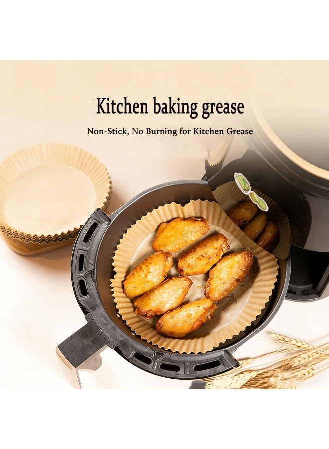 Round Air Fryer Parchment Paper - Oil-Resistant Non-Stick Liners for Home Kitchen - Image 4