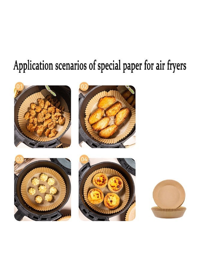 Round Air Fryer Parchment Paper - Oil-Resistant Non-Stick Liners for Home Kitchen - Image 5