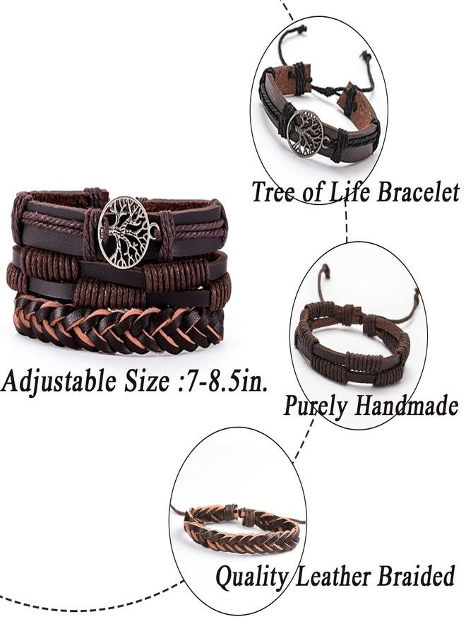 MOZAKA 27Pcs Braided Leather Bracelets for Men Women Ethnic Tribal Bracelets Leather Bracelets Wristband Woven Cuff Wrap Friendship Bracelets Adjustable - Image 3
