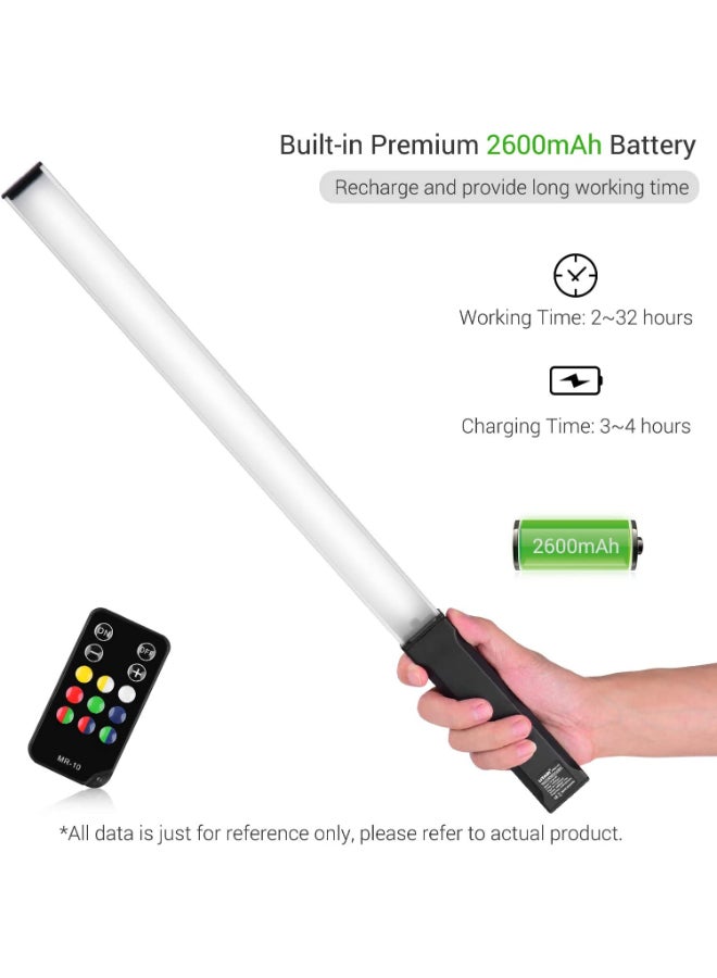 DUSALA Photography Lamp Portable RGB Handheld LED Video Light Wand 10W 9 Colors 7 Light Effects Universal with Remote Control - Image 5