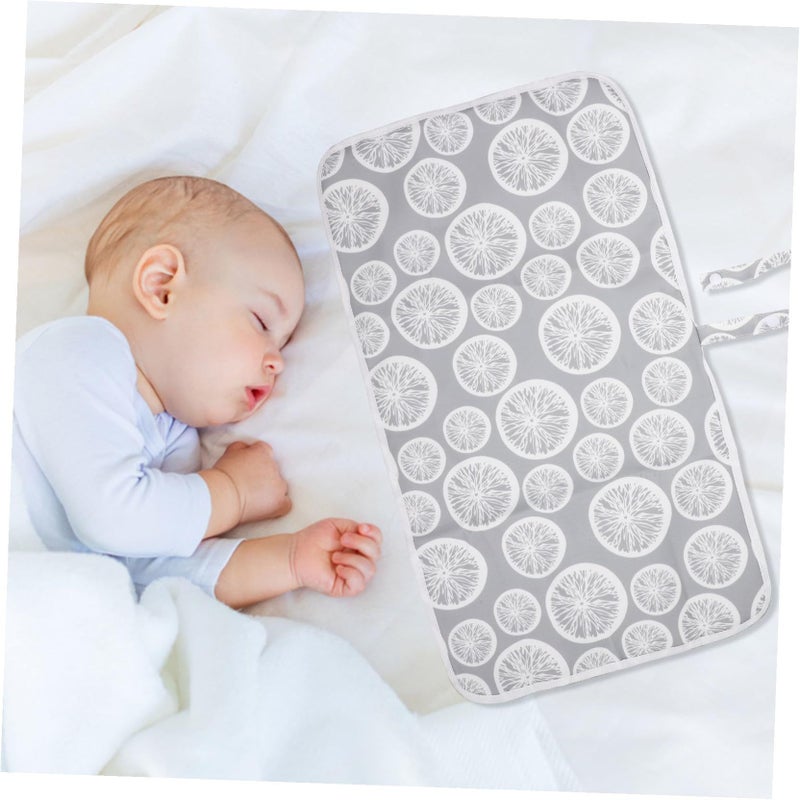 Gray Lemon Portable Changing Pad Lightweight Diaper Mat For Crib Playpen Stroller - Image 5
