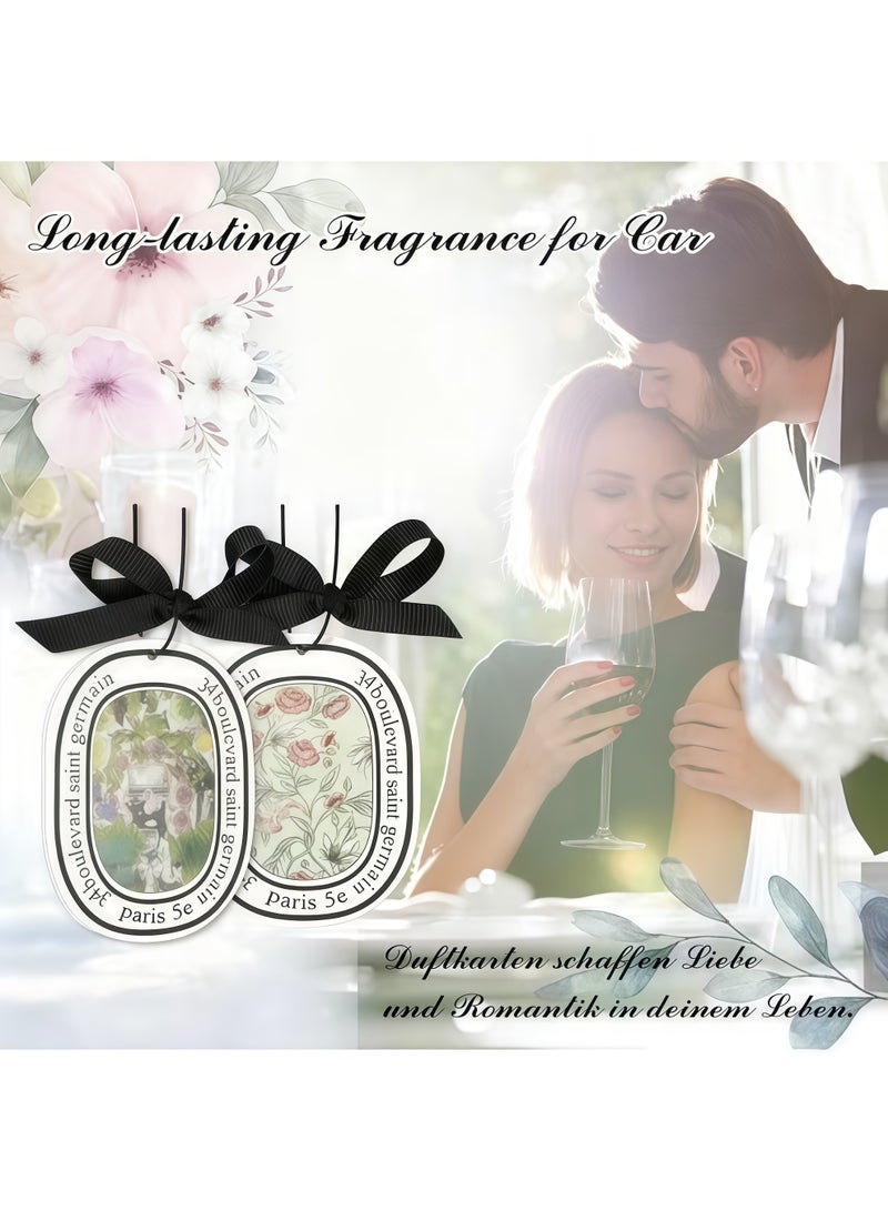 10 أكياس معطرة للسيارة - مزيل روائح يدوم طويلاً للسيارات، والخزائن، والحمامات، وغرف النوم - معطرات نباتية خالية من الكحول، مع شريط - Image 5