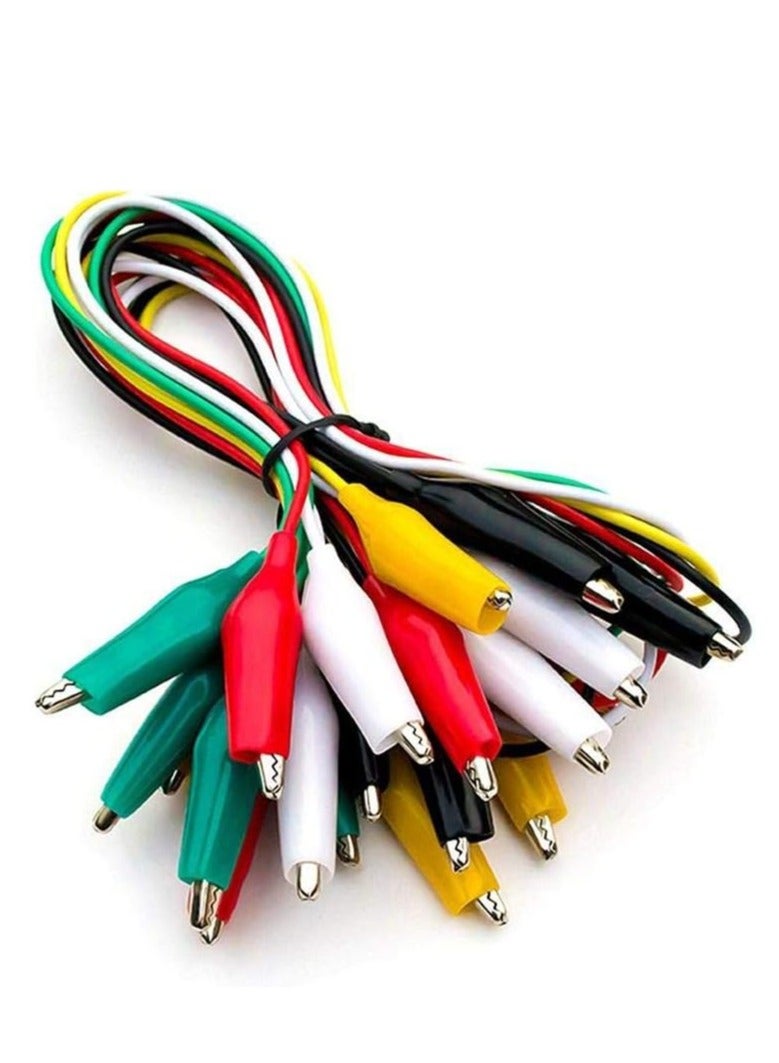 10 cables - Test Leads Alligator Double-ended Crocodile Clips Roach Clip Test Jumper Wire and connect - Image 1