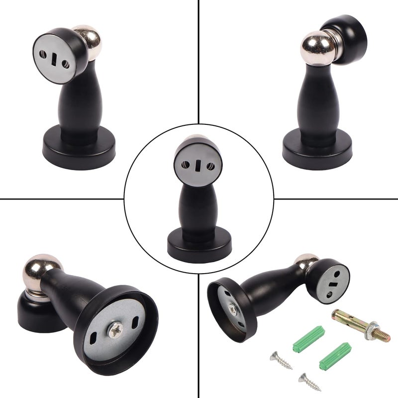 Klaxon Galaxy Stainless Steel Magnetic Door Stopper Catcher with Screw Fitting Black Gold Pack of 2 - Image 5
