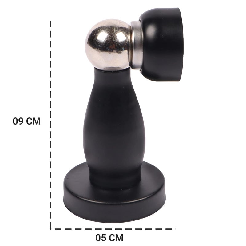 Klaxon Galaxy Stainless Steel Magnetic Door Stopper Catcher with Screw Fitting Black Gold Pack of 2 - Image 4