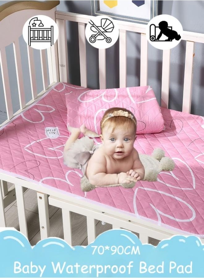 Waterproof Baby Diaper Changing Pad,Soft Bed Pad,Reusable Underpad, Breathable & Absorbent, Double-Sided Washable Protector ,for Kids, Adults - Image 1