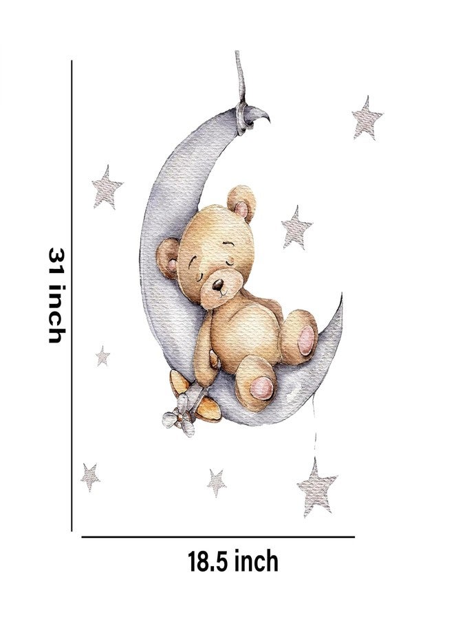 Shine Inside Nursery Wall Decals, Animals, Elephants and Bears, Peel and Stick Decor for Baby Room (Gray/Beige) - Image 5
