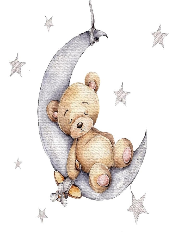 Shine Inside Nursery Wall Decals, Animals, Elephants and Bears, Peel and Stick Decor for Baby Room (Gray/Beige) - Image 1