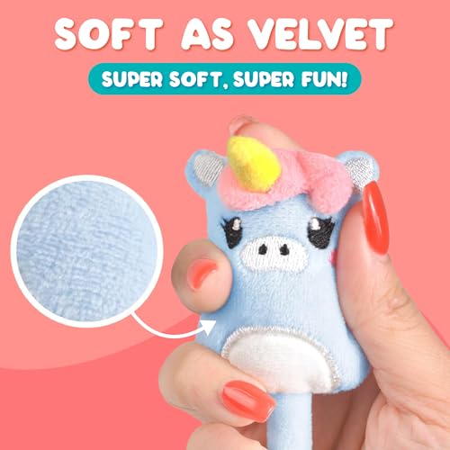 BUNMO Cute Pens 3 Pack - Stocking Stuffers for Kids - 6 Scented & Glittery Refills - Plush Fun Pens for Kids - Stuffed Cute Animals for Girls Kawaii Stationery - Stocking Stuffers for Girls - Image 2