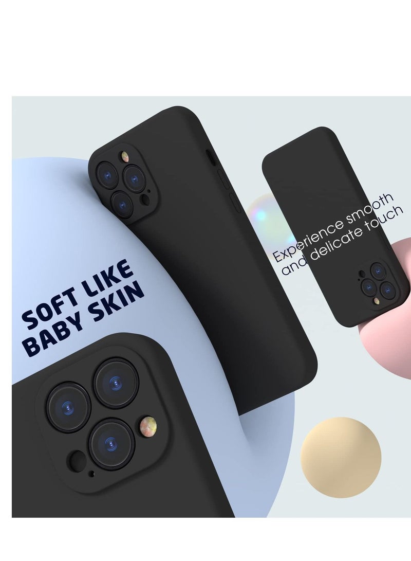 iPhone 13 Pro Silicone Case Full-Body Soft Liquid Gel Rubber Cover Shockproof Bumper Anti-Scratch Anti-Fingerprint Anti-Drop Slim Cover - Image 3