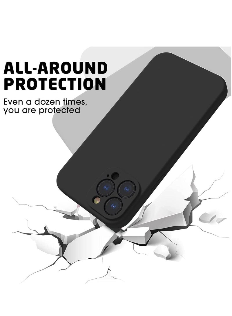 iPhone 13 Pro Silicone Case Full-Body Soft Liquid Gel Rubber Cover Shockproof Bumper Anti-Scratch Anti-Fingerprint Anti-Drop Slim Cover - Image 2