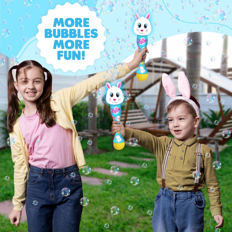 ArtCreativity Easter Bunny Bubble Wand (2 Pack), Easter Basket Stuffers for Toddler, 14" Light Up Automatic Bubble Maker with LED & Music, Bubbles for Kids, Toys for Toddlers - Image 5