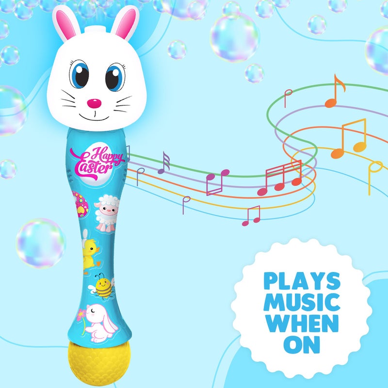 ArtCreativity Easter Bunny Bubble Wand (2 Pack), Easter Basket Stuffers for Toddler, 14" Light Up Automatic Bubble Maker with LED & Music, Bubbles for Kids, Toys for Toddlers - Image 4