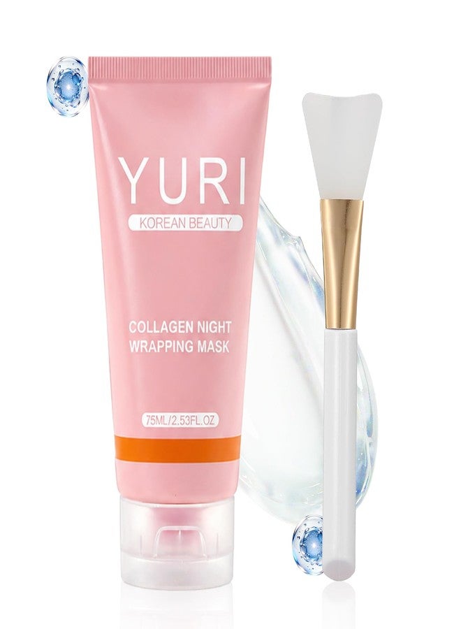 IYUWE YURI Collagen Mask, Collagen Night Wrapping Mask 1PCS, Peel Off Overnight Facial Mask, Hydrating Face Mask for Skin Care, Easy Peel Sleeping Mask for Women & Teen Girls, 2.54 fl.oz - Image 1