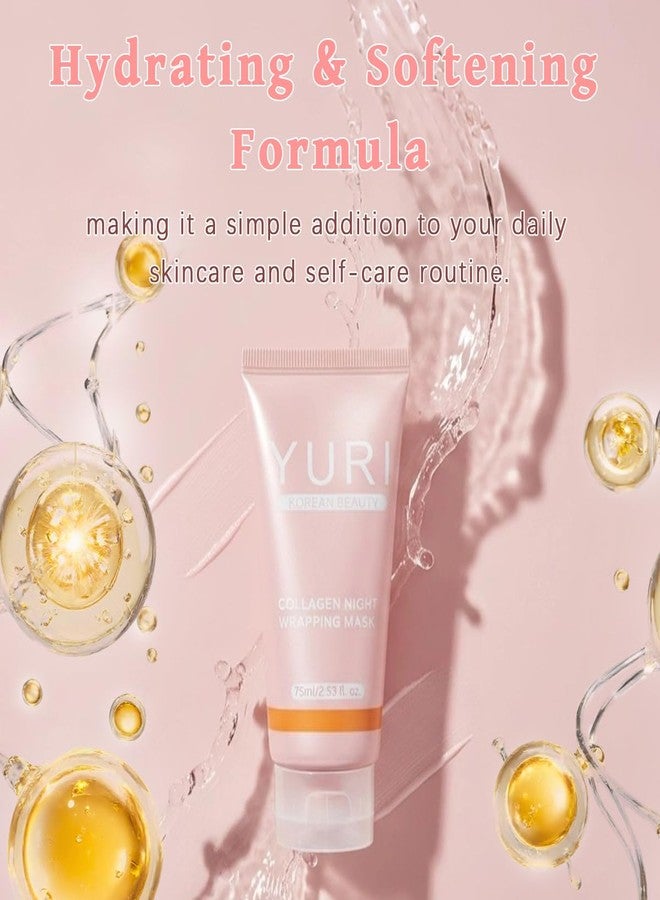 IYUWE YURI Collagen Mask, Collagen Night Wrapping Mask 1PCS, Peel Off Overnight Facial Mask, Hydrating Face Mask for Skin Care, Easy Peel Sleeping Mask for Women & Teen Girls, 2.54 fl.oz - Image 5