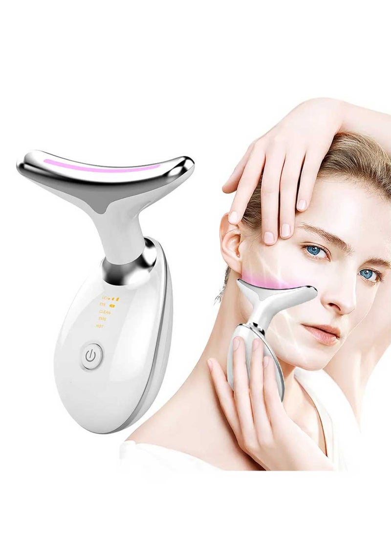 Royal Electric Facial Neck Lifting EMS Thermal Therapy Face Shape Firming Massager Skin Tightening Wrinkle Removal Anti Aging Machine High Frequency Sonic Vibration LED Photon Beauty Device  - Image 1
