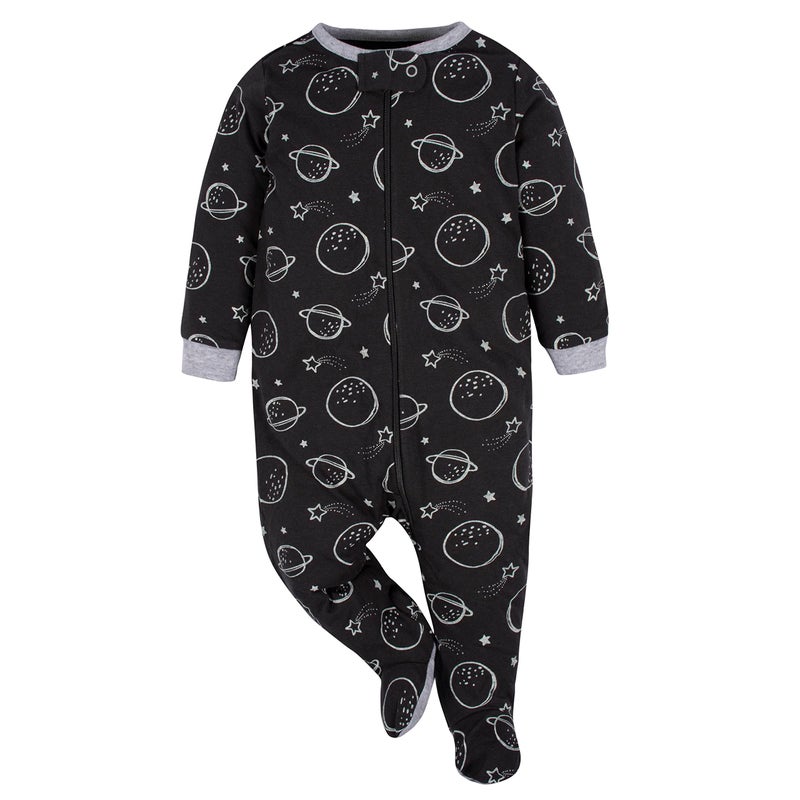Gerber Baby Boys 4 Pack 'N Play Footie And Toddler Sleepers, Space, Newborn US - Image 5