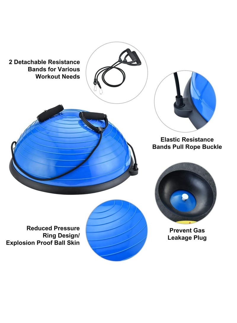 Spall Balance Ball Exercise Ball, Yoga Balance Trainer Thickened Stability, Half Ball with Resistant Band, Strength Exercise Fitness - Image 4