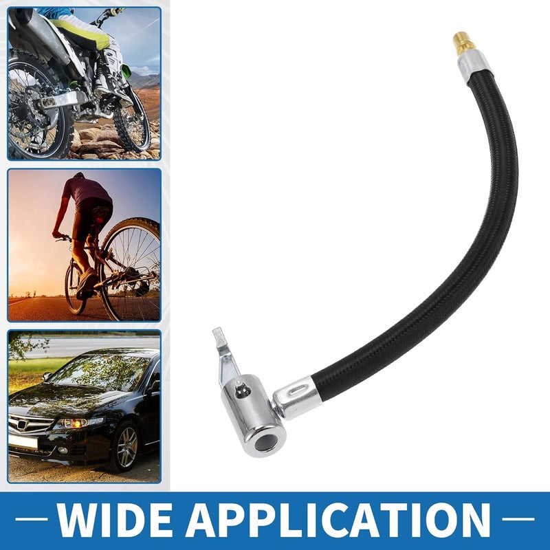 A ABSOPRO Tyre Inflator Extension Tube 26 cm M8 x 0.8 Air Compressor Hose Adapter - Image 2