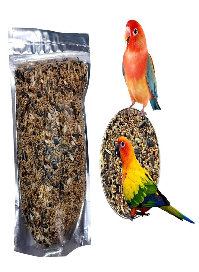 PMK Mix Bird Food for Lovebird, Cockatiel, Budgies Parrots and Small Birds - 500gm (Pack of 2) - Image 1
