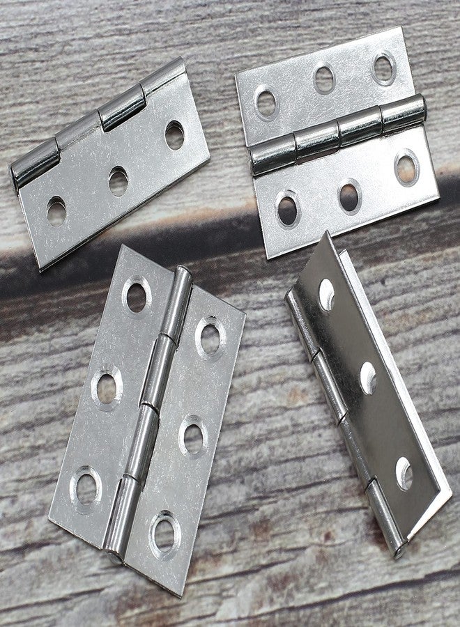 Mecion 20Pcs Folding Butt Hinges, Home Furniture Hardware Door Hinge Cabinet Gate Closet Door Hinge Stainless Steel with 120 PCS Screws - Image 2