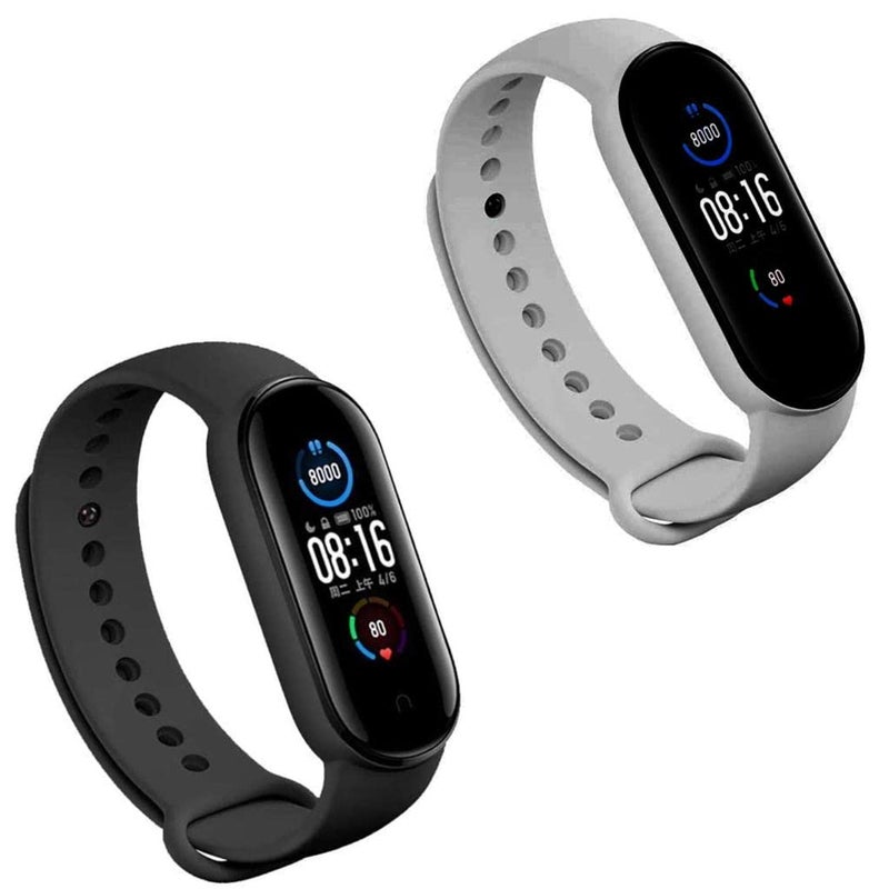 INEFABLE أحزمة ساعة INEFABLE Mi SmartWatch M5 و M6 الأصلية لساعة Mi M5 و M6 - حزام ساعة سيليكون ناعم قابل للتعديل - الساعة غير مشمولة - Image 1