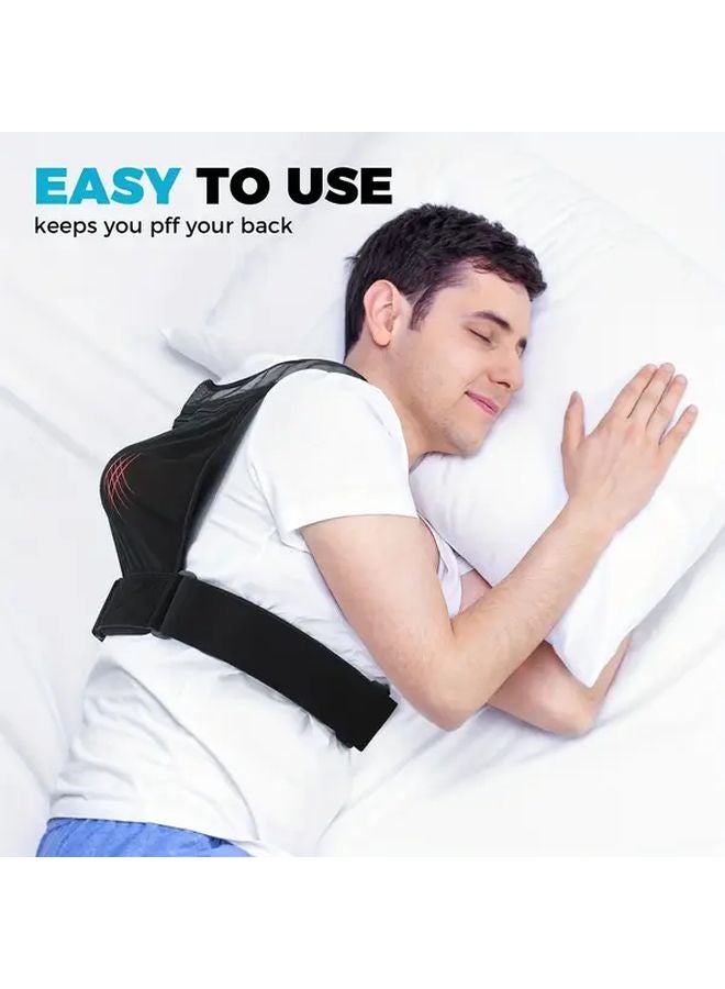 جهاز منع الشخير الأسود للنوم على الجانب مدرب وضع النوم القابل للتعديل - Image 1